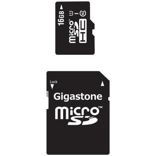 GIGASTONE GS-2IN1C1016G-R Class 10 UHS-1 microSDHC(TM) Card & SD Adapter with up to 48Mbps Transfer Rates, 16GB