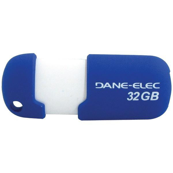 Dane-elec Da-zmp-32g-ca-a1-r Capless Usb Pen Drive (32gb; Blue)