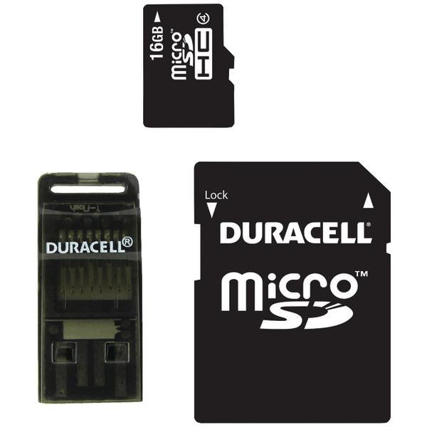 Duracell Du-3in1-16g-r Class 4 Microsd(tm) Card With Sd(tm) & Usb Adapters (16gb)