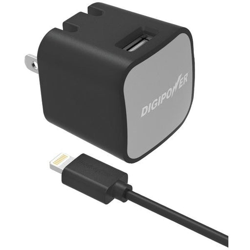 Digipower Is-ac2l Instasense(tm) 2.4-amp Single Usb Wall Charger With 5ft Lightning(tm) Cable