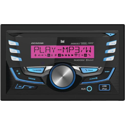 DUAL DC525BI Double-DIN In-Dash AM-FM-CD-MP3-WMA Receiver with Bluetooth(R) & Pandora(R) Internet Radio