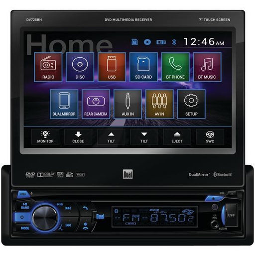 DUAL DV725BH 7" Single-DIN In-Dash DVD Receiver with Built-In Bluetooth(R) & HDMI(R) Input