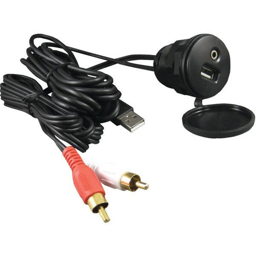 Dual Ip35usb Marine-rated Rca & Usb To 3.5mm & Usb Adapter