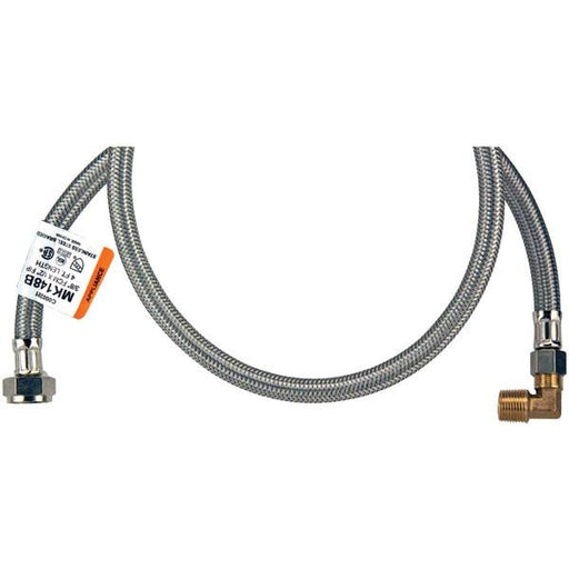 Mk148b Braided Stainless Steel Dishwasher Connectors With Elbow (48")