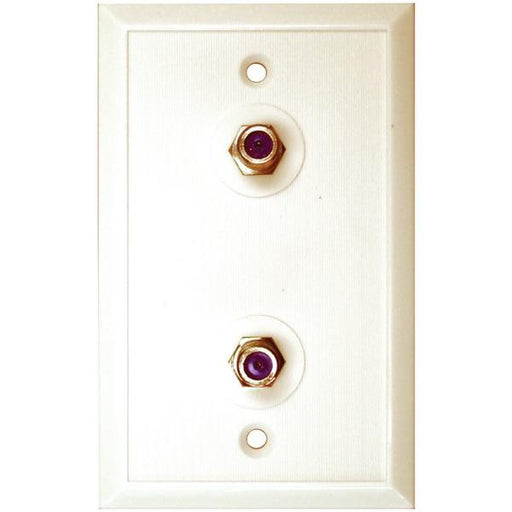 Eagle Aspen 500270 3ghz Wall Plate With Dual Connectors (rg6; Ivory)