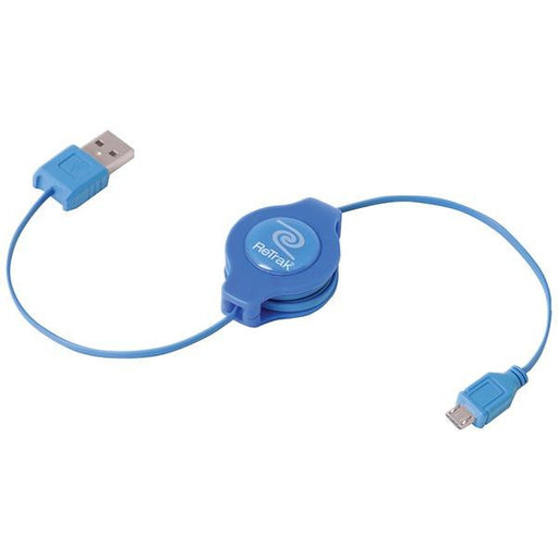 Retrak Etcablemicbu Retractable Micro Usb Cable (blue)