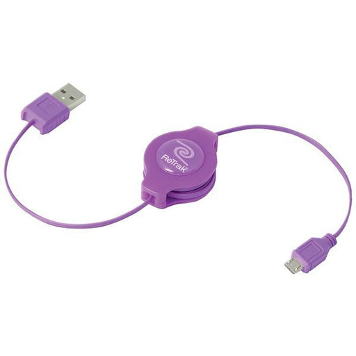 Retrak Etcablemicrl Retractable Micro Usb Cable (purple)