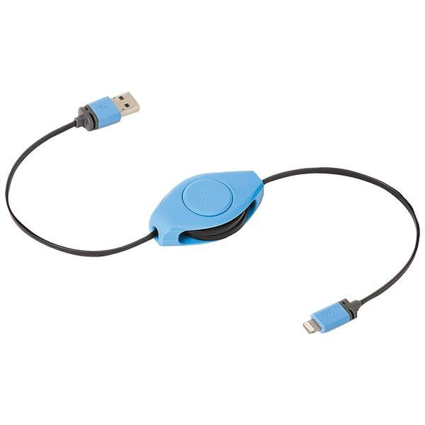 Retrak Etltusbbu Retractable Lightning(tm) Charge & Sync Cable (blue)