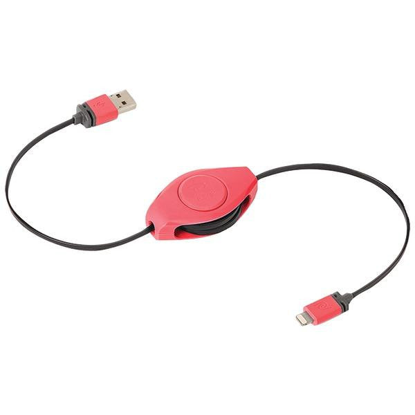 Retrak Etltusbpk Retractable Lightning(tm) Charge & Sync Cable (pink)