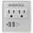 Duracell Du6207 2-outlet Surge Protector With 2 Usb Outlets (white)