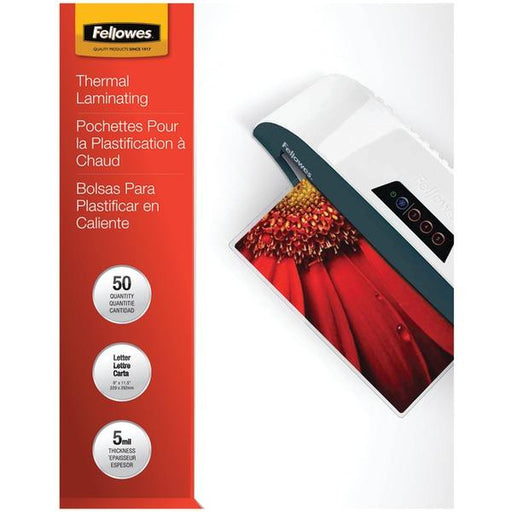 Fellowes 52040 Letter Laminating Pouches, 100 Pk (5mil)