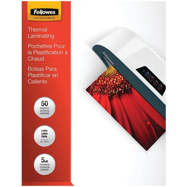 Fellowes 52040 Letter Laminating Pouches, 100 Pk (5mil)