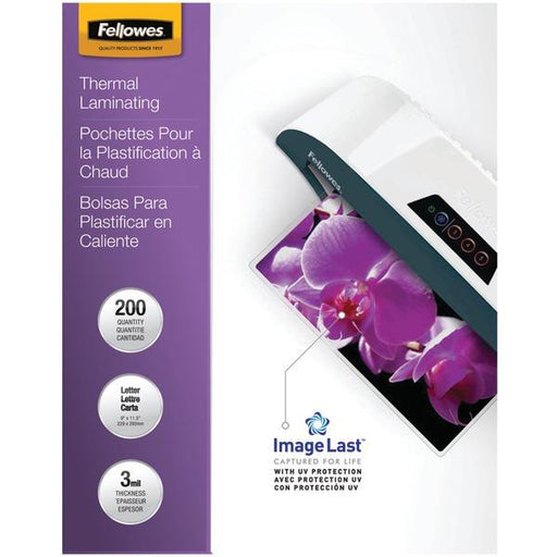 Fellowes 5244101 Imagelast(tm) Laminating Pouches, Letter, 200pk (3mil)