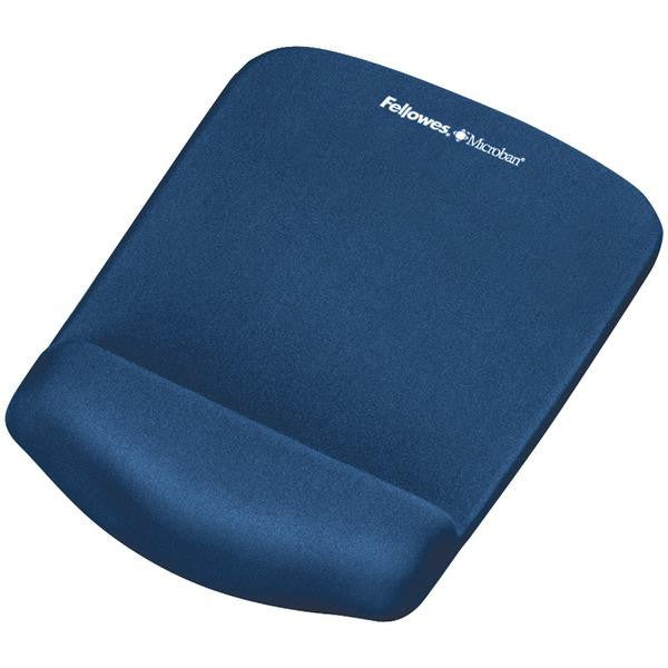 Fellowes 9287301 Plush Touch Mouse Pad With Wristrest (blue)