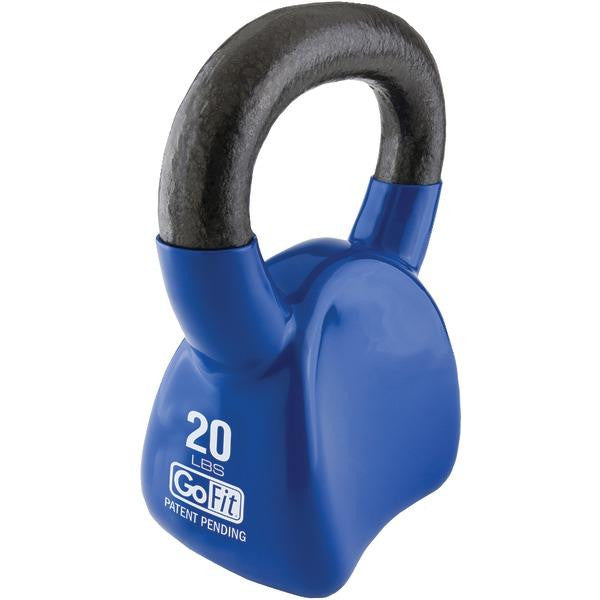 Gofit Gf-ckb20 Contour Kettlebell & Dvd (20lbs, Blue)