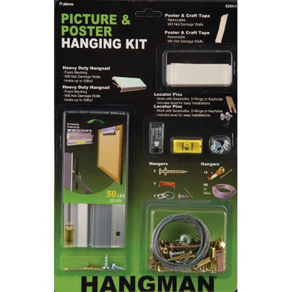 HANGMAN B2SK-2 Picture & Poster Hanging Kit with 71 Pieces