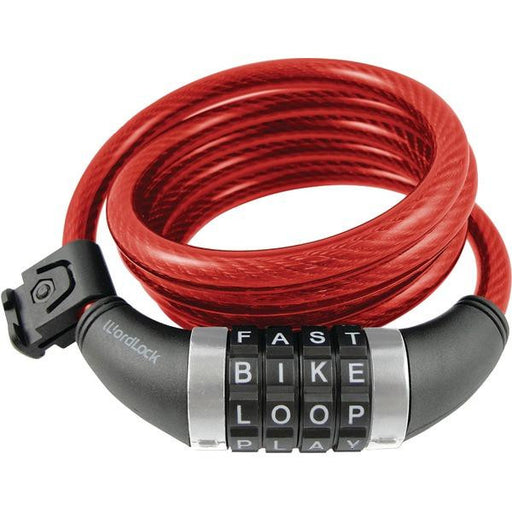 WORDLOCK CL-408-RD Combination Resettable Cable Lock