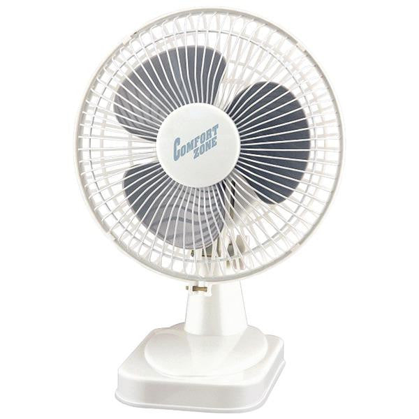 COMFORT ZONE CZ6D 6" Table Fan (White)