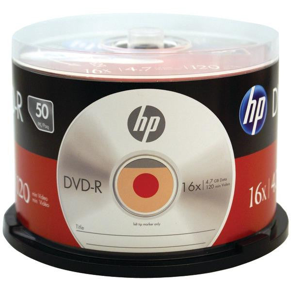 HP DM16050CB 4.7GB 16x DVD-R, 50 pk Cake Box Spindle