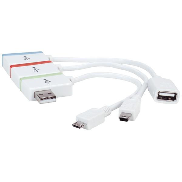 Manhattan 161657 Ilynk Hub+ Usb Hub, Micro & Mini Usb 2.0 Adapter