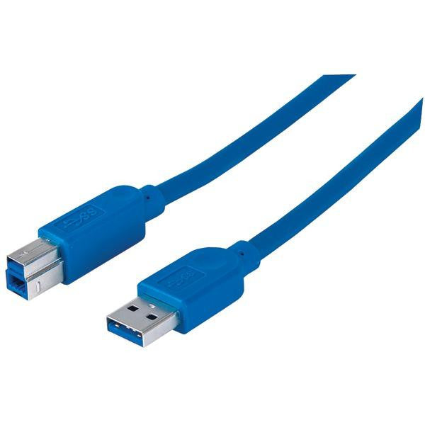 Manhattan 393881 A-male To B-male Superspeed Usb 3.0 Cable, 2m