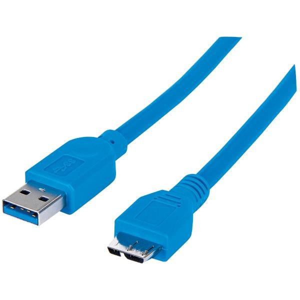 Manhattan 393898 A-male To Micro B-male Superspeed Usb 3.0 Cable, 1m