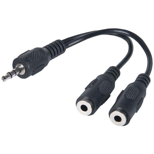 Manhattan 393942 Stereo Y-adapter 3.5mm Male To Two 3.5mm Female Connectors