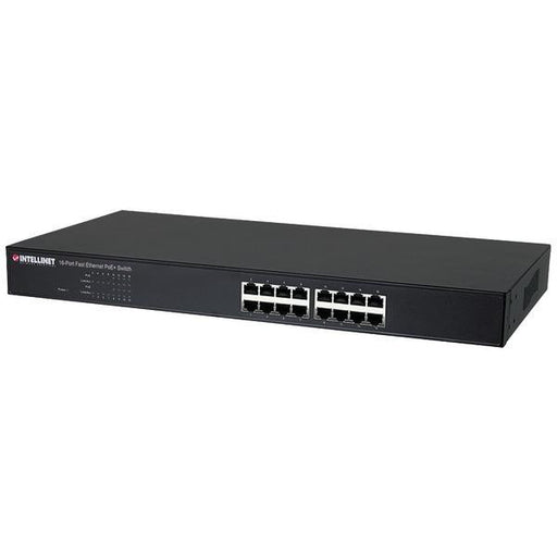 Intellinet 560771 65-watt, 16-port Fast Ethernet Poe+ Switch