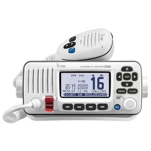 Icom M424g-22 25-watt Vhf Radio With Gps & Cmiv (white)