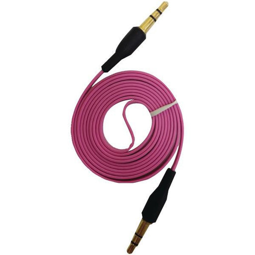 Iessentials Ie-aux-pk 3.3ft, 3.5mm Flat Auxiliary Cable (pink)