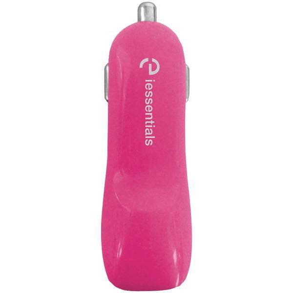 Iessentials Ie-pcp2u-pk 2.1-amp Dual Usb Car Charger (pink)