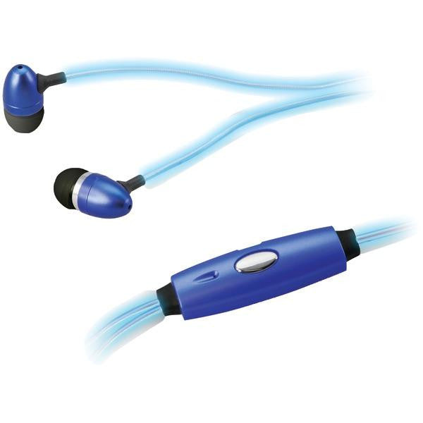 ILIVE iAEL65BU Glowing Earbuds (Blue)