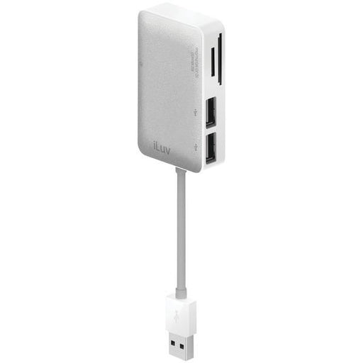 Iluv Icb718wht Card Reader With Usb Hub