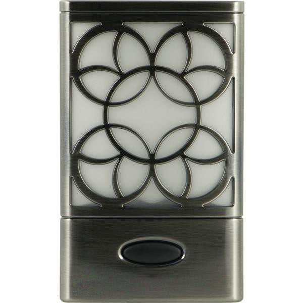 Ge 11318 Faux Brushed Nickel Rechargeable Decorative Power Failure Led Night Light