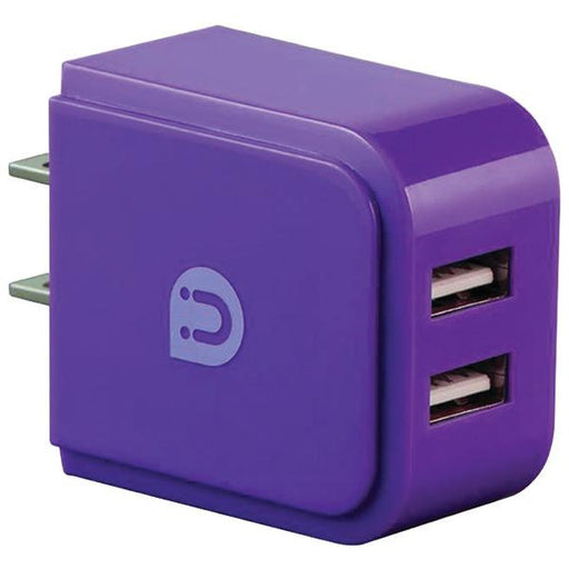 UBER 13111 2.4-Amp 2-Port USB Wall Charger (Purple)