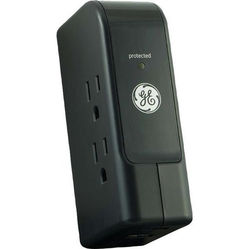 GE 13456 3-Outlet Travel Surge Protector with 2 USB Ports