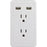 Ge 13465 2-outlet Wall Tap With 2 Usb Ports & Eye Indicator Light