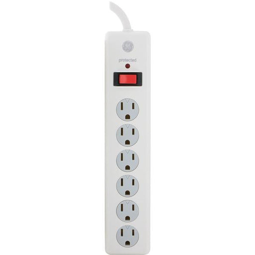 Ge 14092 6-outlet Surge Protector (white, 10ft Cord)