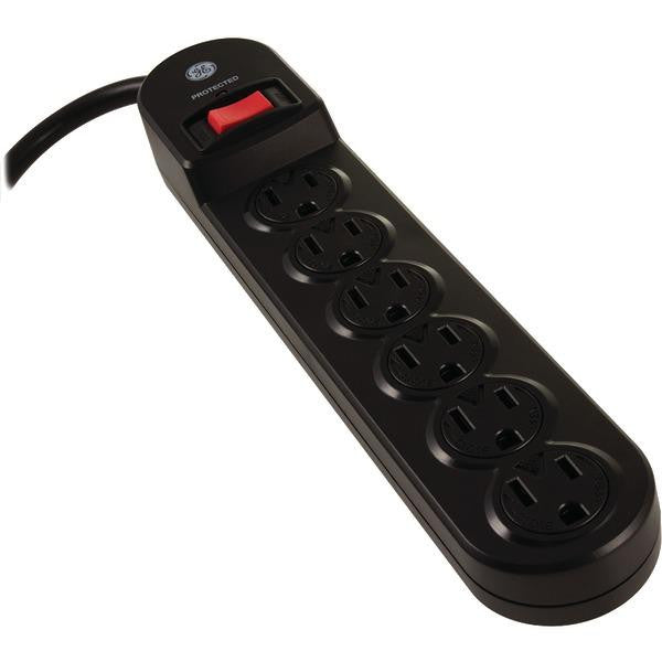 Ge 14616 6-outlet Surge Protector With Safety Locks, 4ft Cord