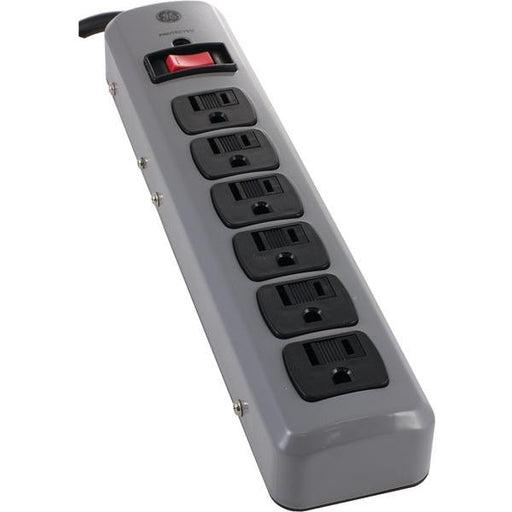 Ge 14622 6-outlet Metal Casing Surge Protector, 8ft Cord