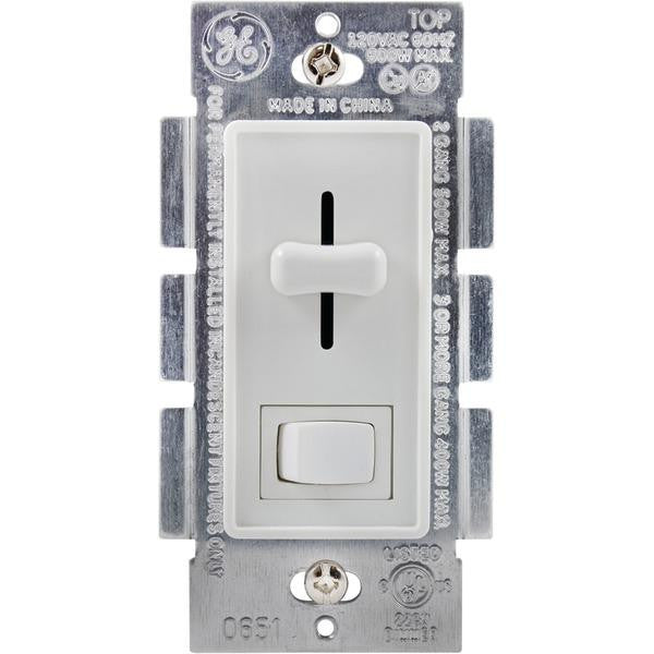 GE 18027 Toggle-Style On-Off with Slide Lighted Dimmer