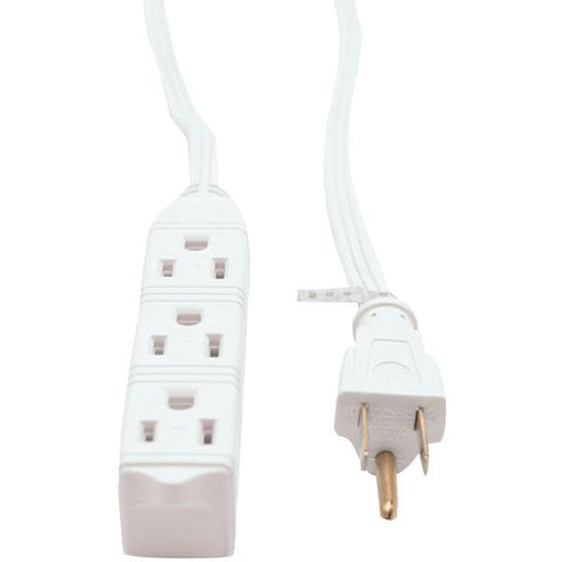 Ge Jashep50669 3-outlet Grounded Office Cord, 8ft (white)