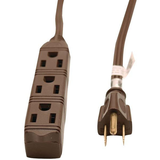 Ge Jashep50670 3-outlet Grounded Office Cord, 8ft (brown)