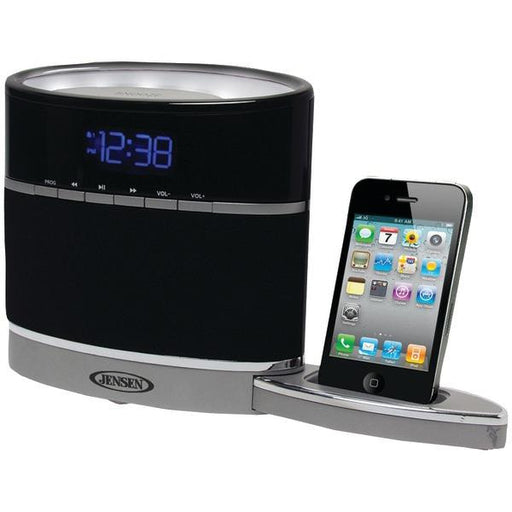 JENSEN JiMS-185i iPhone(R)-iPod(R) Docking Alarm Clock Radio with Night Light