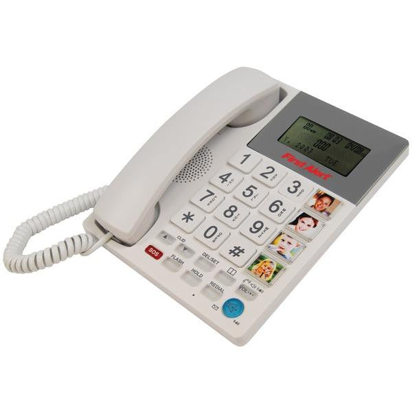 First Alert Sfa3275 Big Button Corded Telephone With Emergency Key