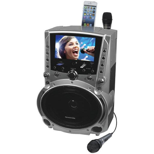 KARAOKE USA GF757 DVD-CD+G-MP3+G Karaoke System with 7" TFT Color Screen and Record Function