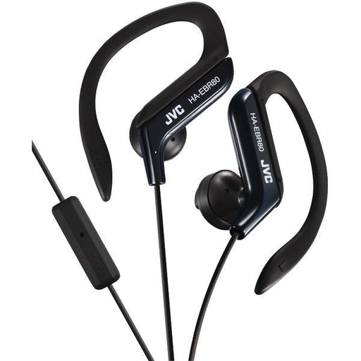 Jvc Haebr80b Sport-clip In-ear Ear-clip Headphones With Microphone & Remote (black)