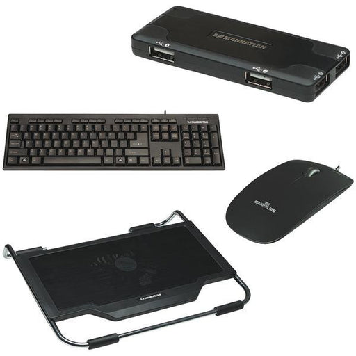 Laptop Accessory Kit (cooling Stand, Usb Keyboard, Usb Mouse, Usb Hub)