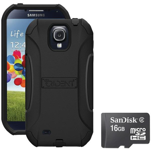 Trident S4 Aegis Case Black With Sandisk Micro Sd 16gb