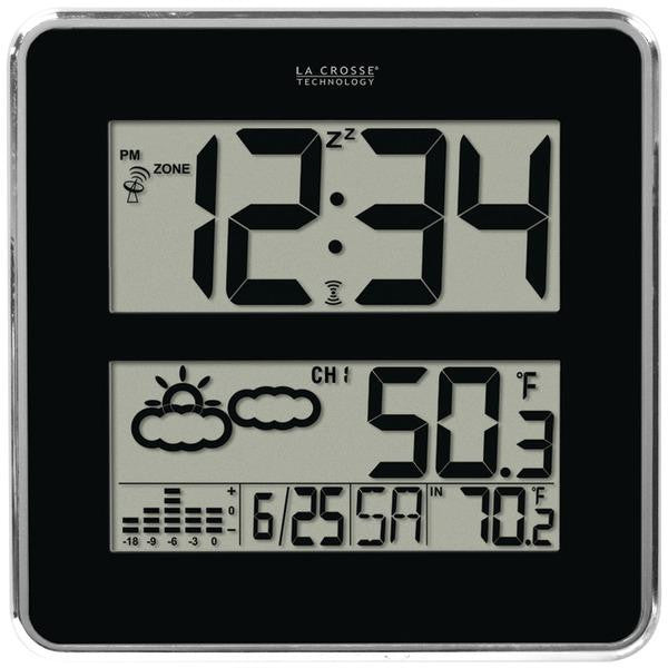 La Crosse Technology 512b-811 Large-digit Atomic Clock With Indoor-outdoor Temprature & Forecast